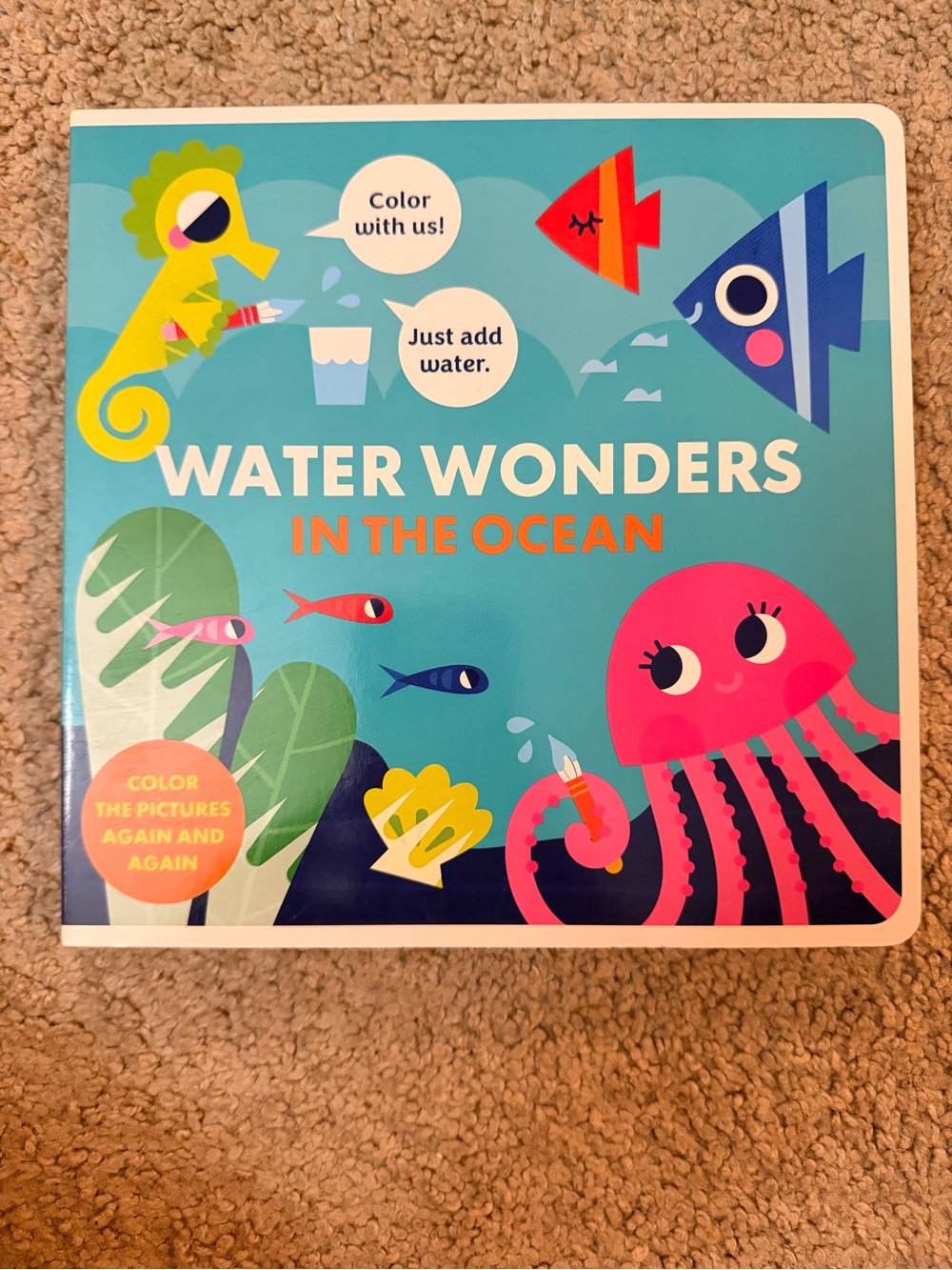 Water Wonders in the Ocean - Kids Water Reveal Activity Book (Blue, Pink)
